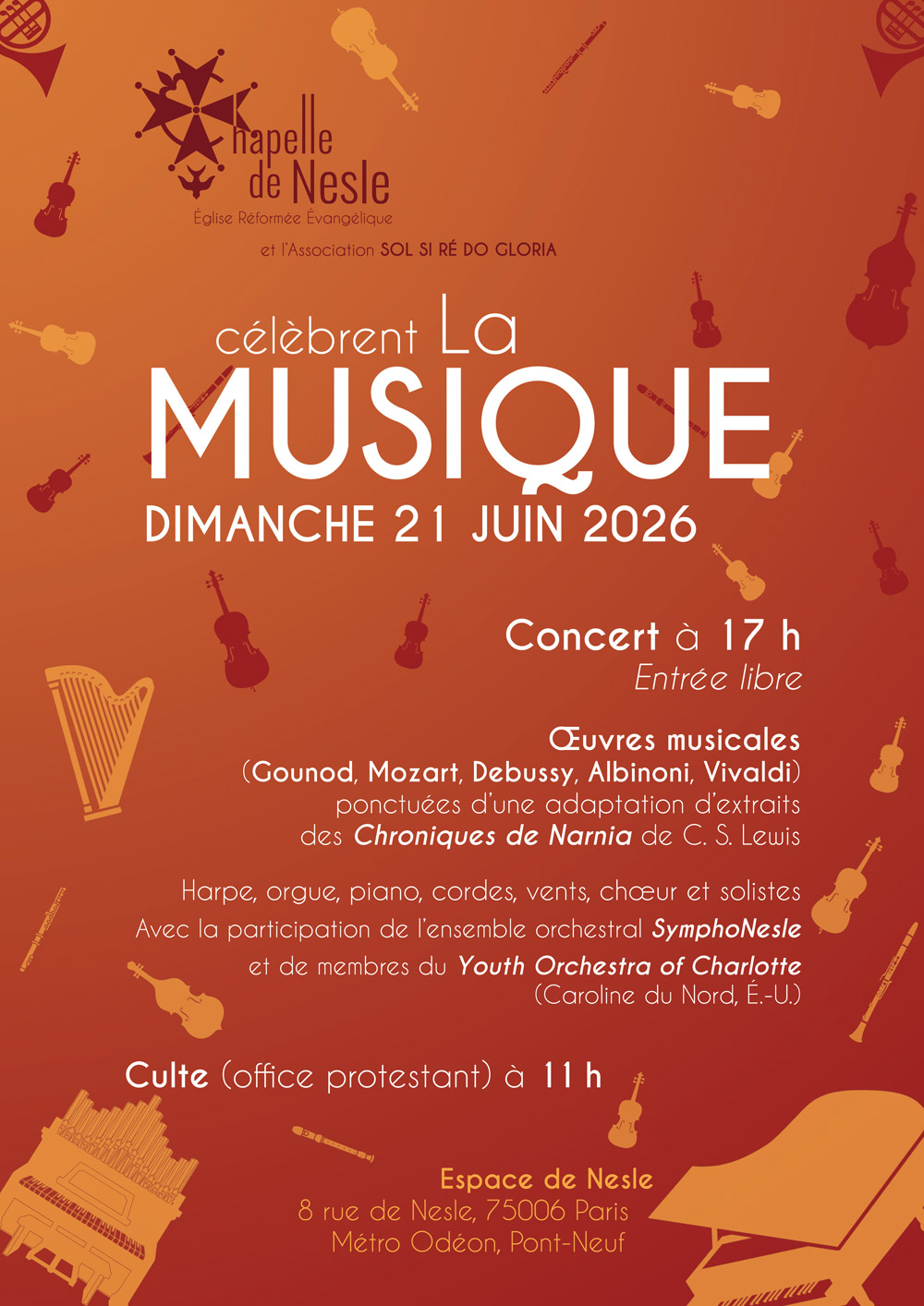 Célébration musique 21 juin 2026